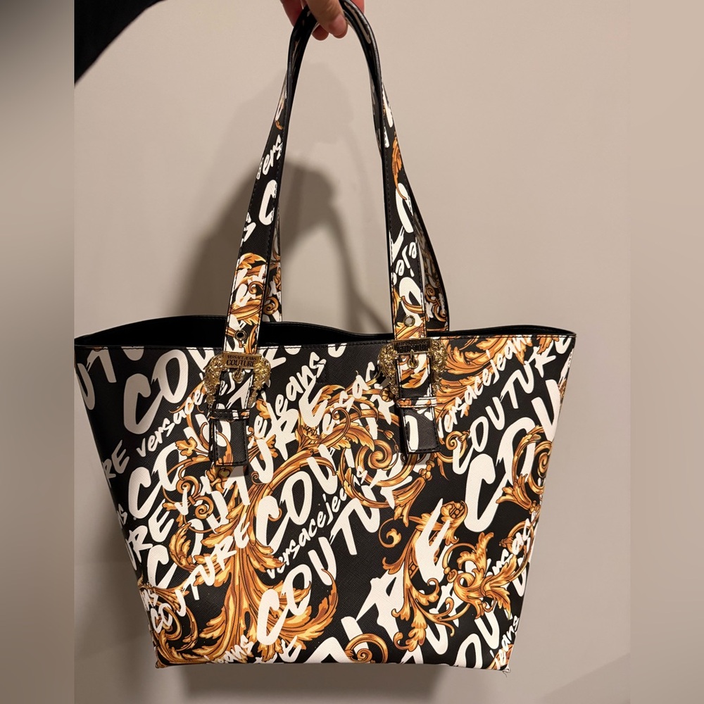 Versace Jeans Collection Black and Gold Tote